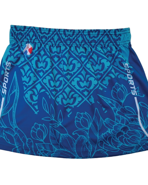 Custom sublimated women's lacrosse skirt in team colors