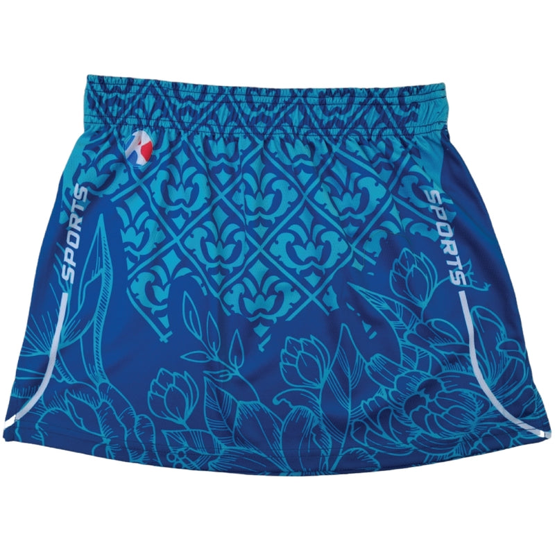 Custom sublimated women's lacrosse skirt in team colors