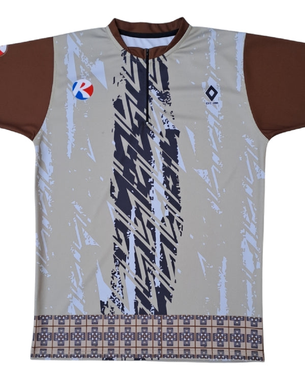 Sublimated zipper baseball jersey custom design 1472