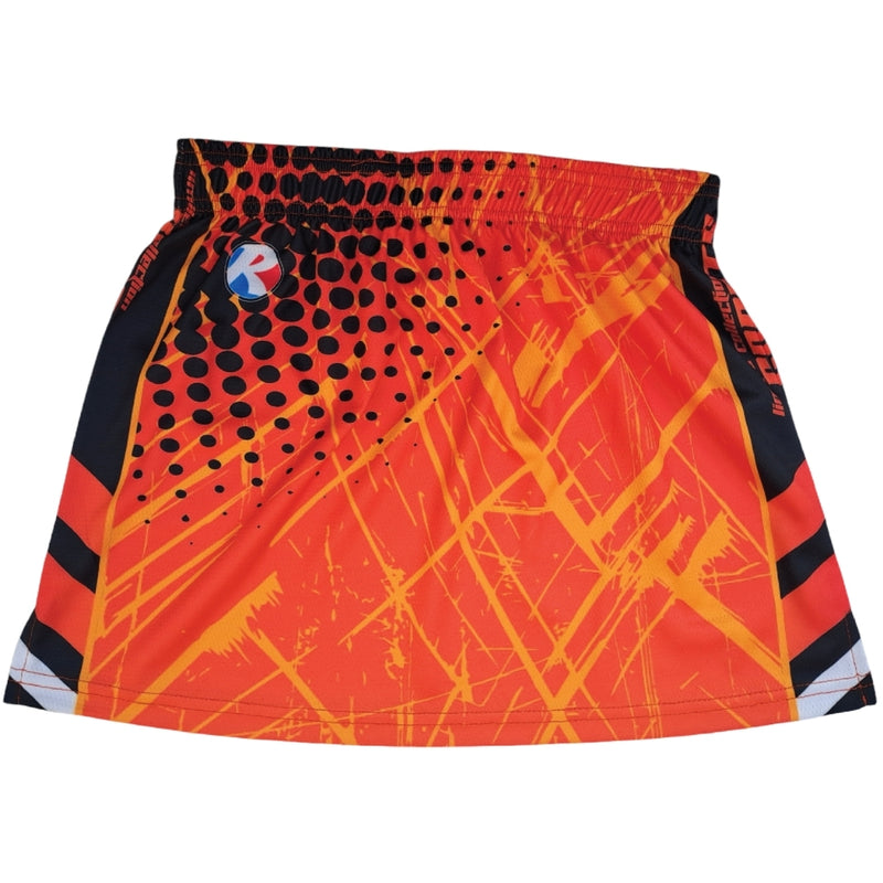 Women's custom sublimated lacrosse skirt with matching shorts liner