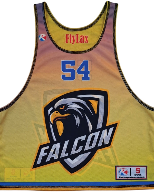 Reversible men's lacrosse pinnie with custom sublimation design 211