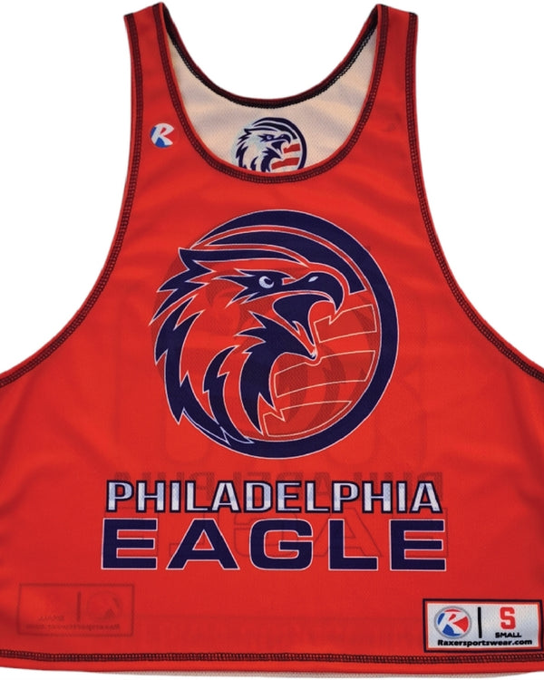 Custom sublimated men's reversible lacrosse pinnie design 213